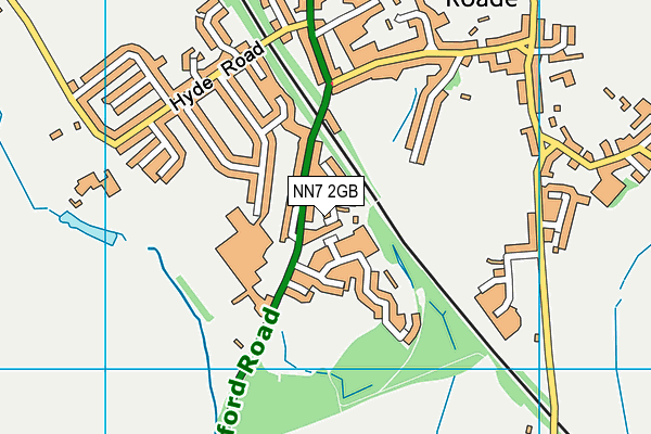 NN7 2GB map - OS VectorMap District (Ordnance Survey)