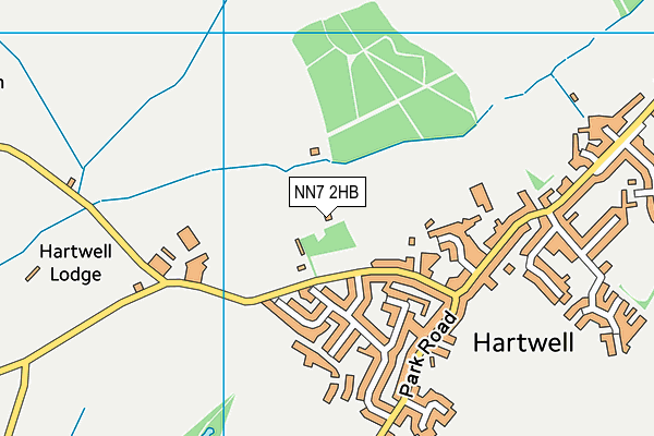 NN7 2HB map - OS VectorMap District (Ordnance Survey)