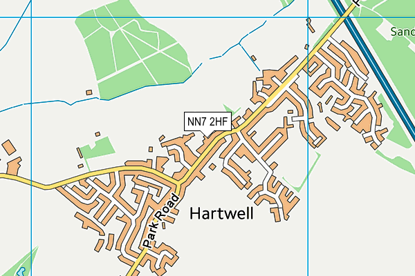 NN7 2HF map - OS VectorMap District (Ordnance Survey)