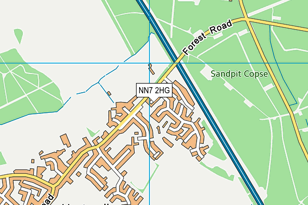 NN7 2HG map - OS VectorMap District (Ordnance Survey)