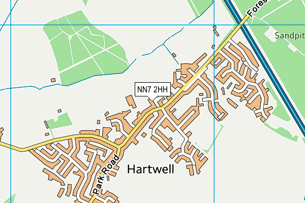 NN7 2HH map - OS VectorMap District (Ordnance Survey)