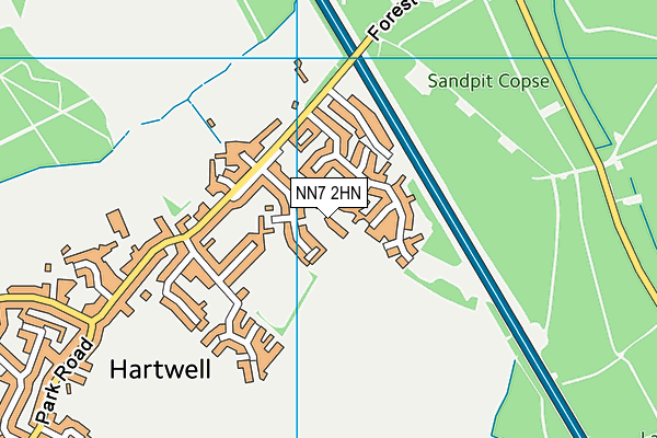NN7 2HN map - OS VectorMap District (Ordnance Survey)