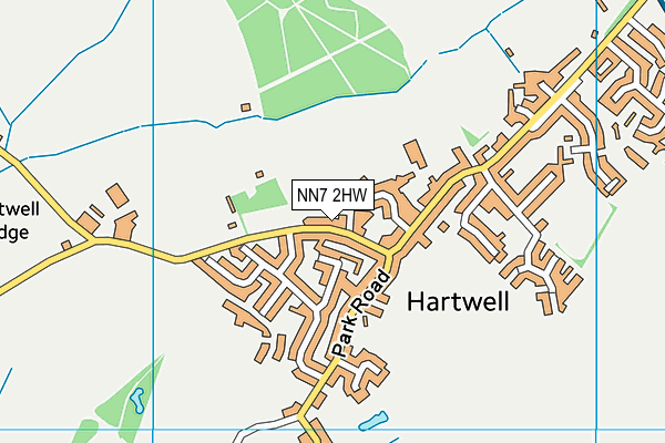 NN7 2HW map - OS VectorMap District (Ordnance Survey)