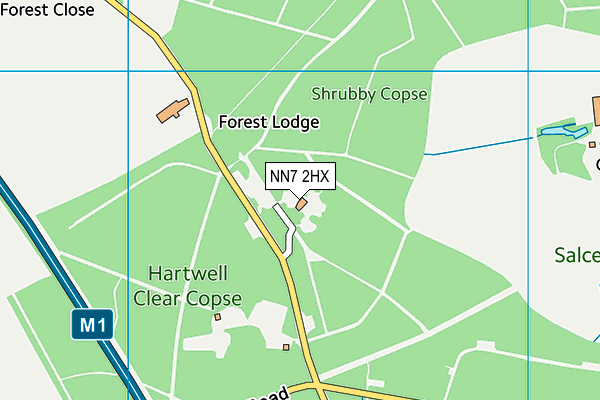 Salcey Forest map (NN7 2HX) - OS VectorMap District (Ordnance Survey)