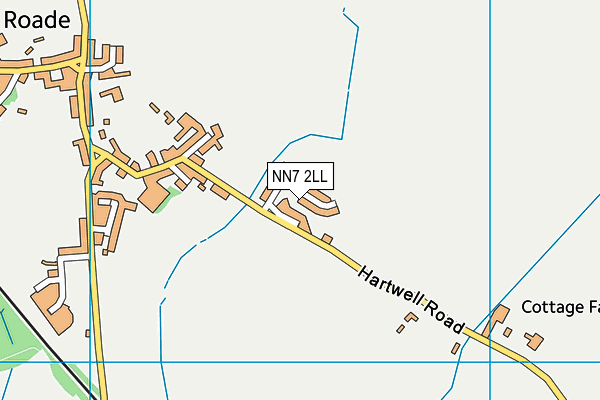NN7 2LL map - OS VectorMap District (Ordnance Survey)