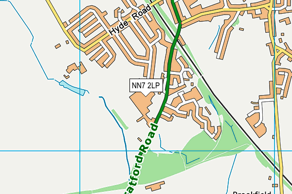 NN7 2LP map - OS VectorMap District (Ordnance Survey)