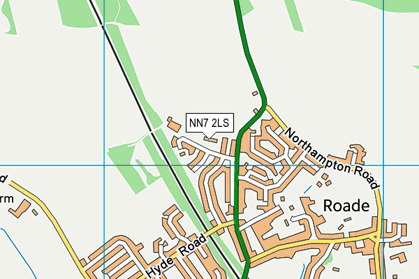 NN7 2LS map - OS VectorMap District (Ordnance Survey)
