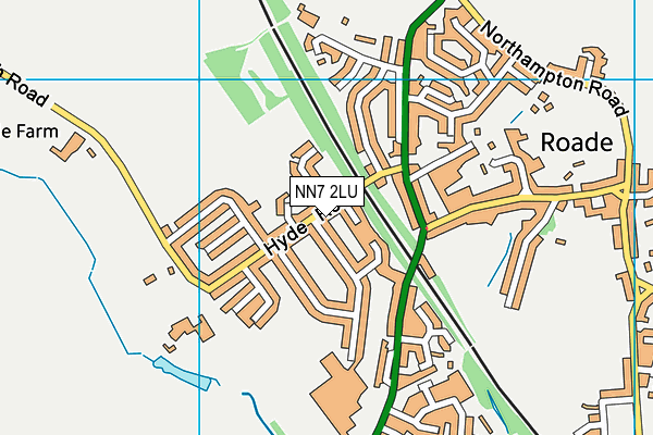 Roade Football Club map (NN7 2LU) - OS VectorMap District (Ordnance Survey)