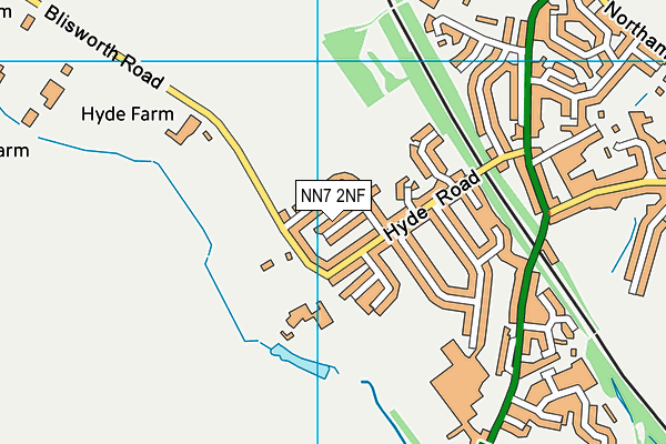 NN7 2NF map - OS VectorMap District (Ordnance Survey)