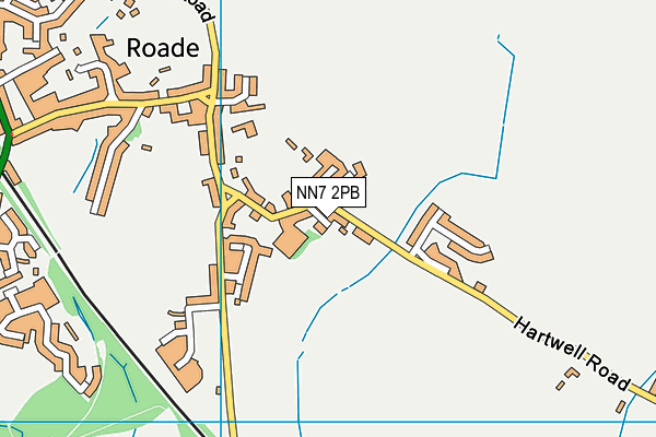 NN7 2PB map - OS VectorMap District (Ordnance Survey)