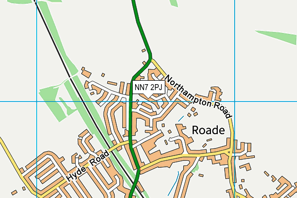 NN7 2PJ map - OS VectorMap District (Ordnance Survey)