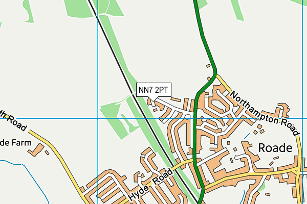 NN7 2PT map - OS VectorMap District (Ordnance Survey)