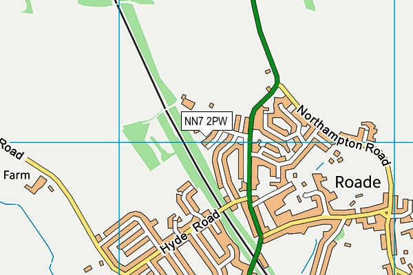 NN7 2PW map - OS VectorMap District (Ordnance Survey)