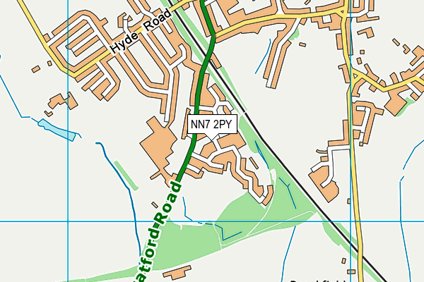 NN7 2PY map - OS VectorMap District (Ordnance Survey)