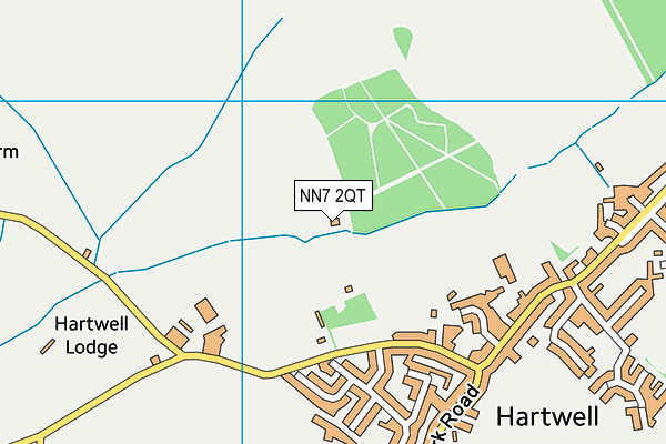 NN7 2QT map - OS VectorMap District (Ordnance Survey)