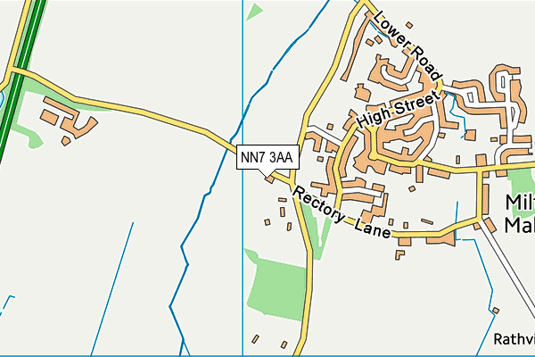 NN7 3AA map - OS VectorMap District (Ordnance Survey)