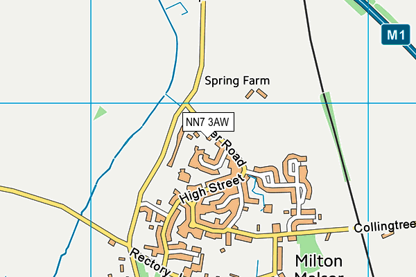 NN7 3AW map - OS VectorMap District (Ordnance Survey)