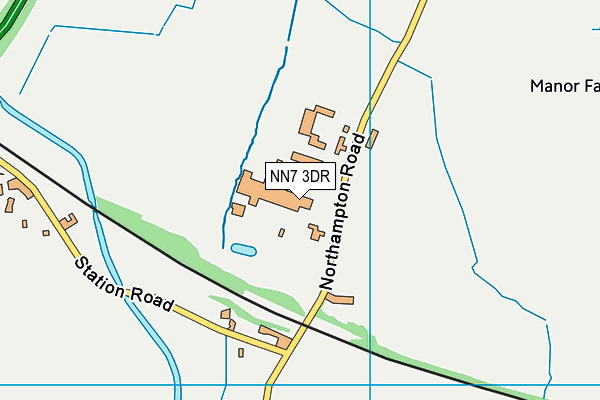 NN7 3DR map - OS VectorMap District (Ordnance Survey)