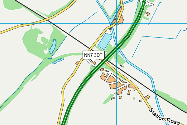 NN7 3DT map - OS VectorMap District (Ordnance Survey)