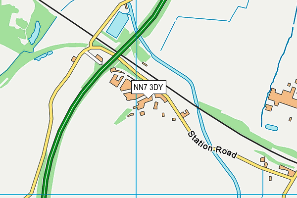 NN7 3DY map - OS VectorMap District (Ordnance Survey)
