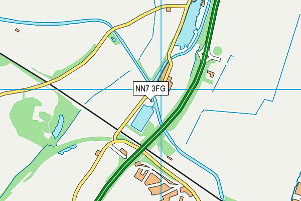 NN7 3FG map - OS VectorMap District (Ordnance Survey)