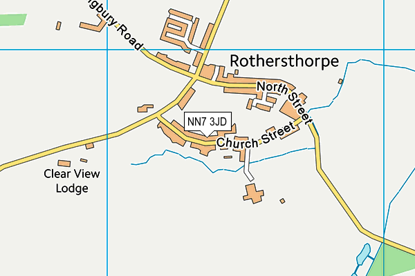 Rothersthorpe Village Hall map (NN7 3JD) - OS VectorMap District (Ordnance Survey)