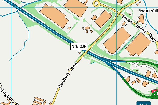 NN7 3JN map - OS VectorMap District (Ordnance Survey)