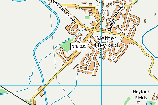NN7 3JS map - OS VectorMap District (Ordnance Survey)