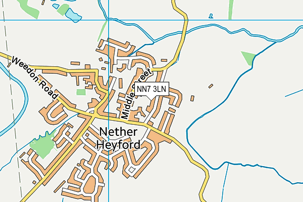 Heyford Playing Fields map (NN7 3LN) - OS VectorMap District (Ordnance Survey)