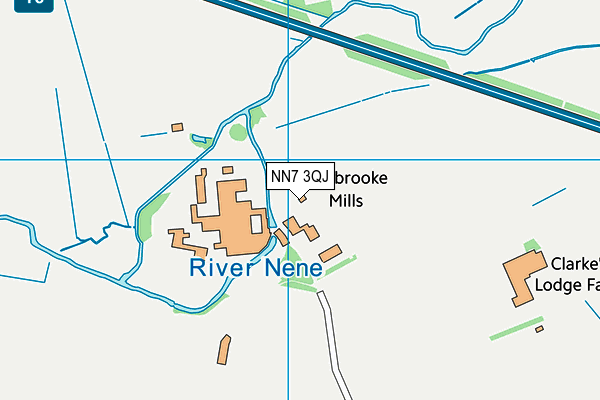 NN7 3QJ map - OS VectorMap District (Ordnance Survey)