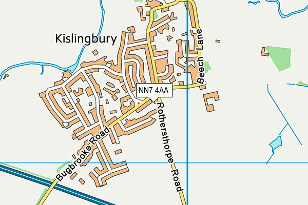 NN7 4AA map - OS VectorMap District (Ordnance Survey)