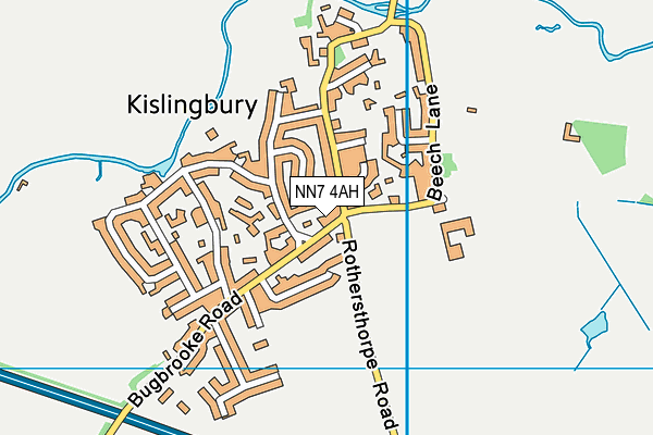 NN7 4AH map - OS VectorMap District (Ordnance Survey)