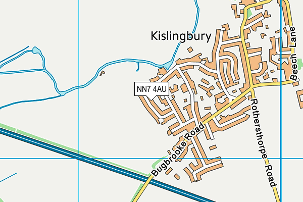 NN7 4AU map - OS VectorMap District (Ordnance Survey)