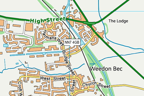 NN7 4GB map - OS VectorMap District (Ordnance Survey)