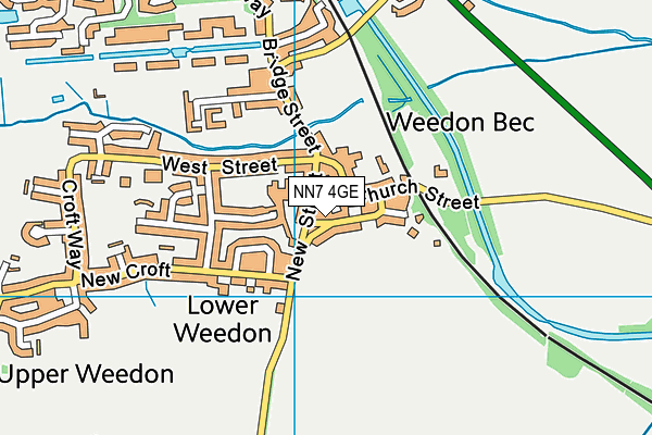 NN7 4GE map - OS VectorMap District (Ordnance Survey)