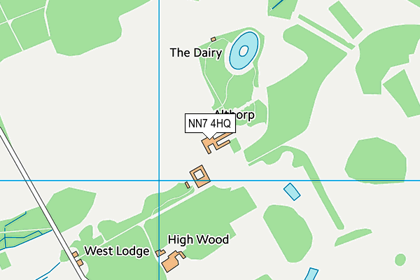 Althorp House Cricket Pitch (Closed) map (NN7 4HQ) - OS VectorMap District (Ordnance Survey)