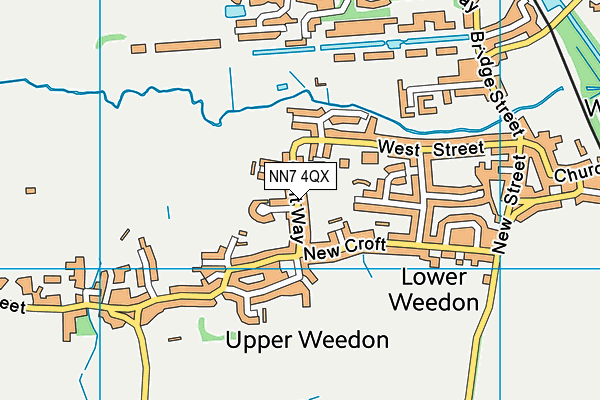 NN7 4QX map - OS VectorMap District (Ordnance Survey)
