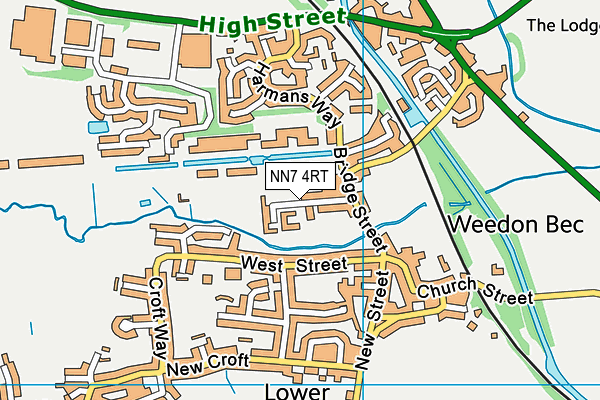 NN7 4RT map - OS VectorMap District (Ordnance Survey)