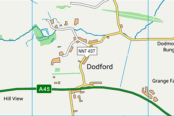 NN7 4ST map - OS VectorMap District (Ordnance Survey)