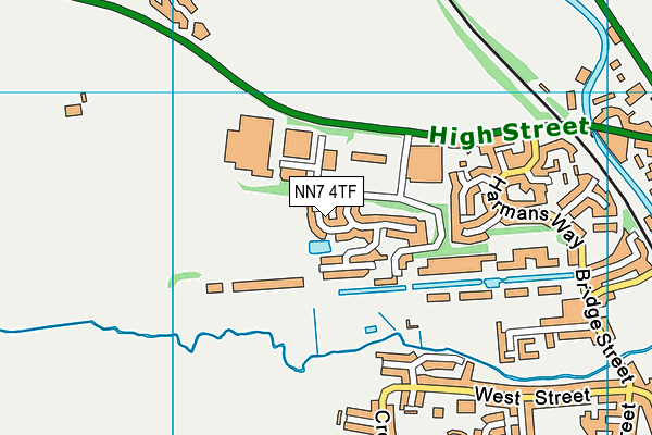 NN7 4TF map - OS VectorMap District (Ordnance Survey)