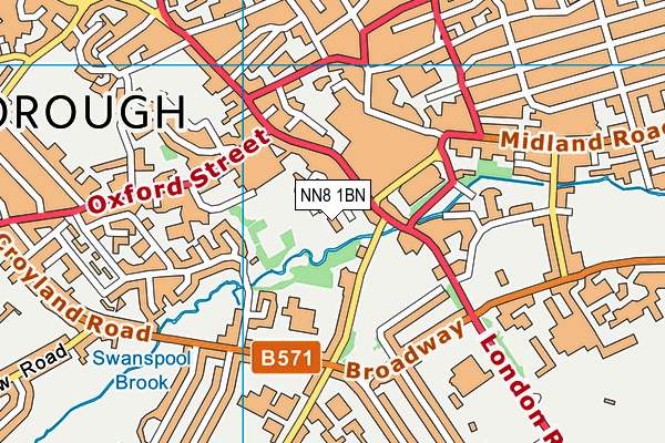NN8 1BN map - OS VectorMap District (Ordnance Survey)