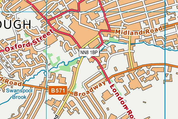 NN8 1BP map - OS VectorMap District (Ordnance Survey)