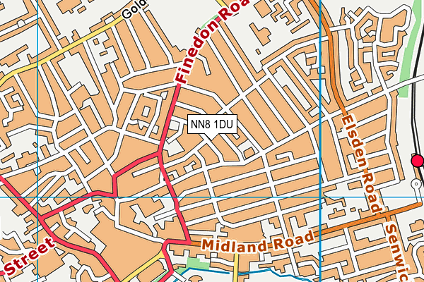 NN8 1DU map - OS VectorMap District (Ordnance Survey)