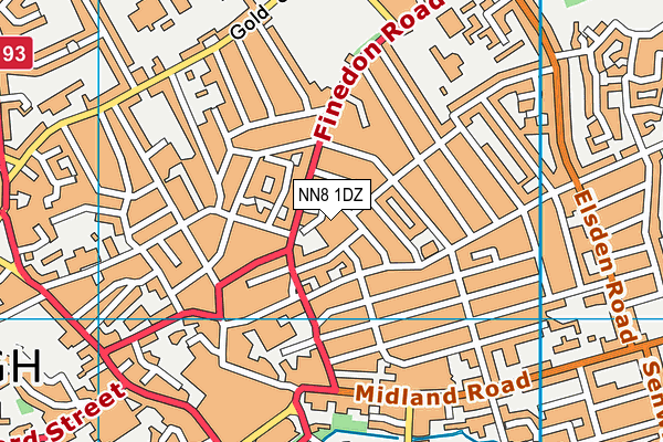 NN8 1DZ map - OS VectorMap District (Ordnance Survey)