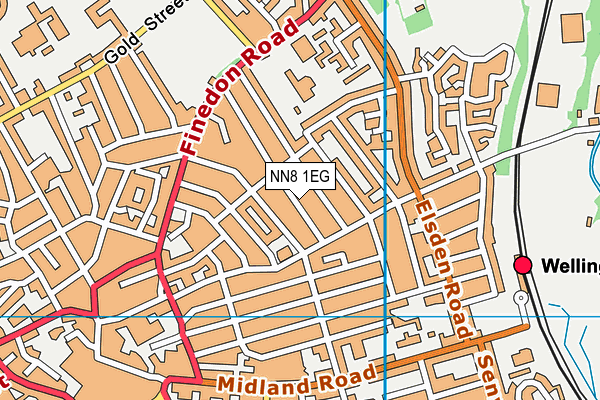 NN8 1EG map - OS VectorMap District (Ordnance Survey)