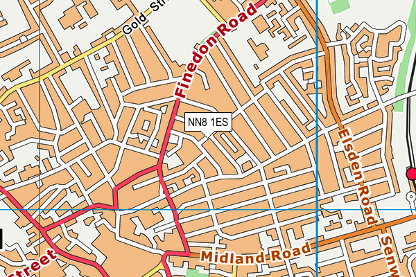 NN8 1ES map - OS VectorMap District (Ordnance Survey)