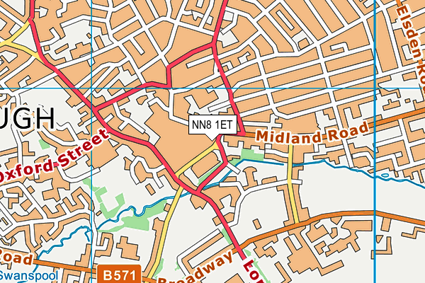 NN8 1ET map - OS VectorMap District (Ordnance Survey)