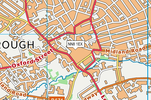 NN8 1EX map - OS VectorMap District (Ordnance Survey)