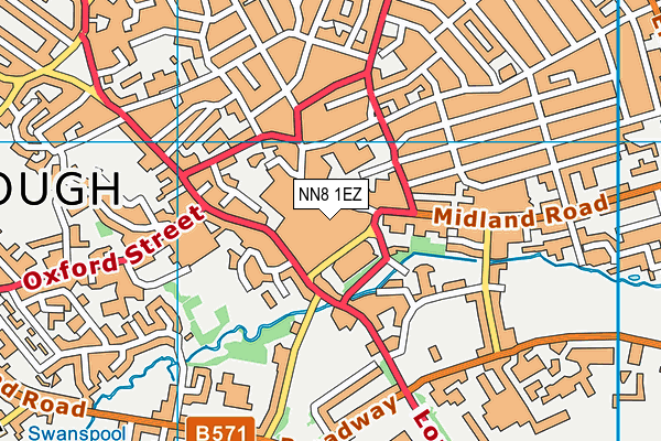 NN8 1EZ map - OS VectorMap District (Ordnance Survey)