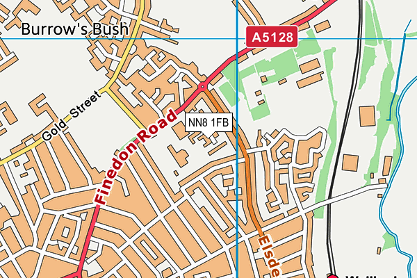 NN8 1FB map - OS VectorMap District (Ordnance Survey)